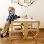 Torre de aprendizaje inspiración pedagogía Montessori. Muebles para chicos. Irqichay