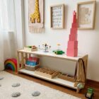 mueble bajo inspirado en pedagogia montessori - habitacion montessori - irqichay - muebles para juguetes - mueble organizador