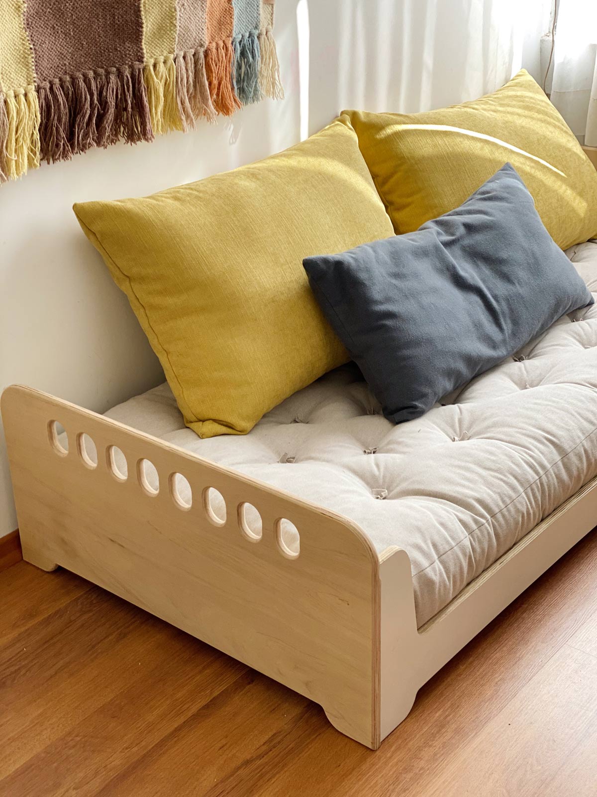 cama montessori reversible y evolutiva irqichay - camas para niños - colchón de algodon natural