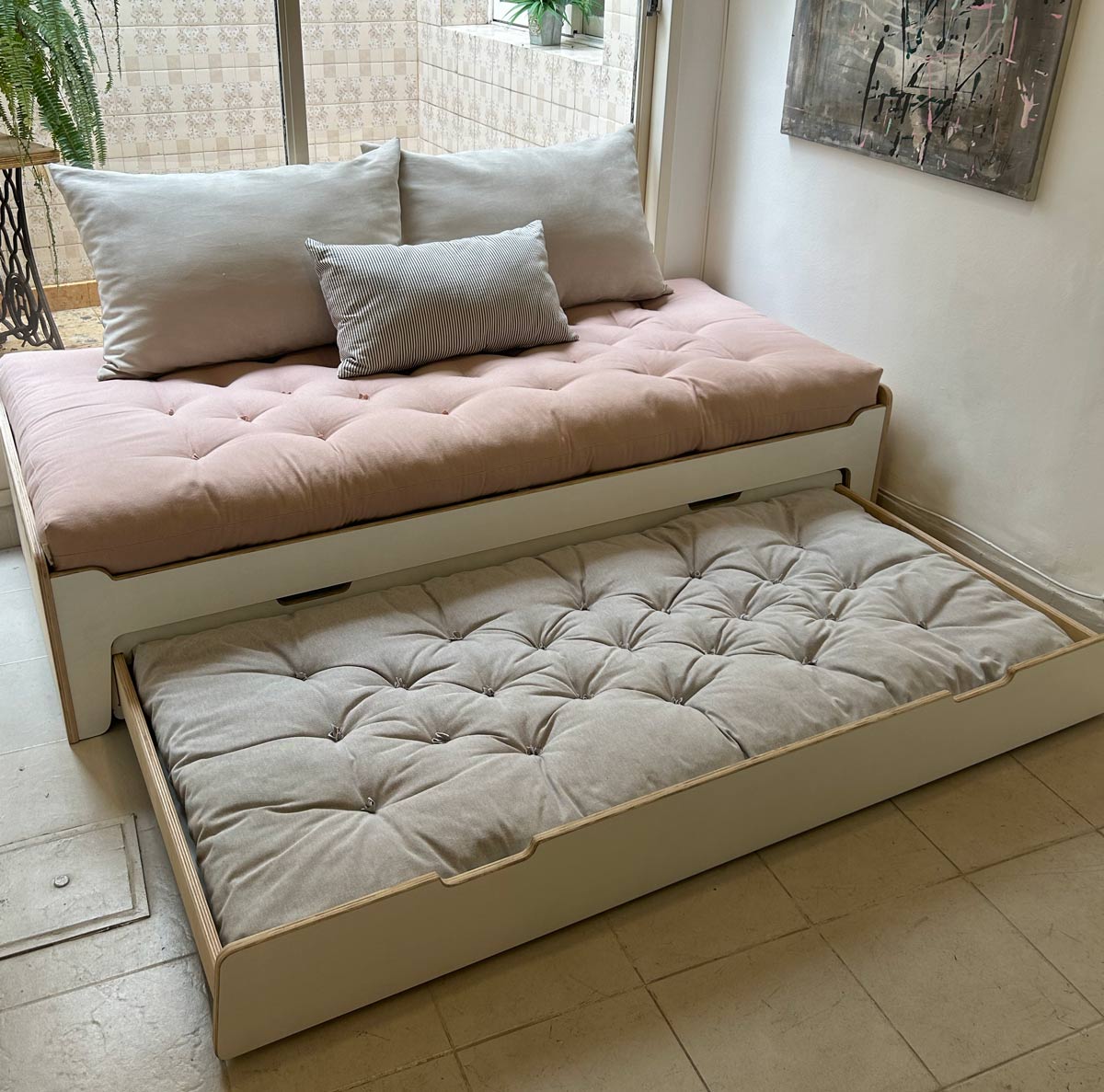 cama montessori reversible y evolutiva irqichay - camas para niños - colchón de algodon natural