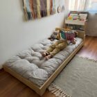 cama montessori reversible y evolutiva irqichay, camas para niños, colchón de algodon natural, camas infantiles, cuna bebe, cama bebé, muebles montessori